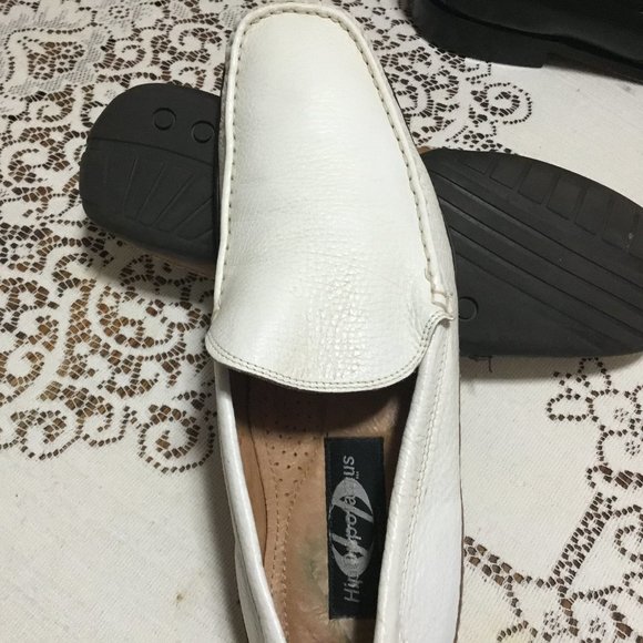 Men's HIPOPPOTAMUS White Leather Loafers Miami Vice Crockett Cool 10 D - Picture 9 of 11